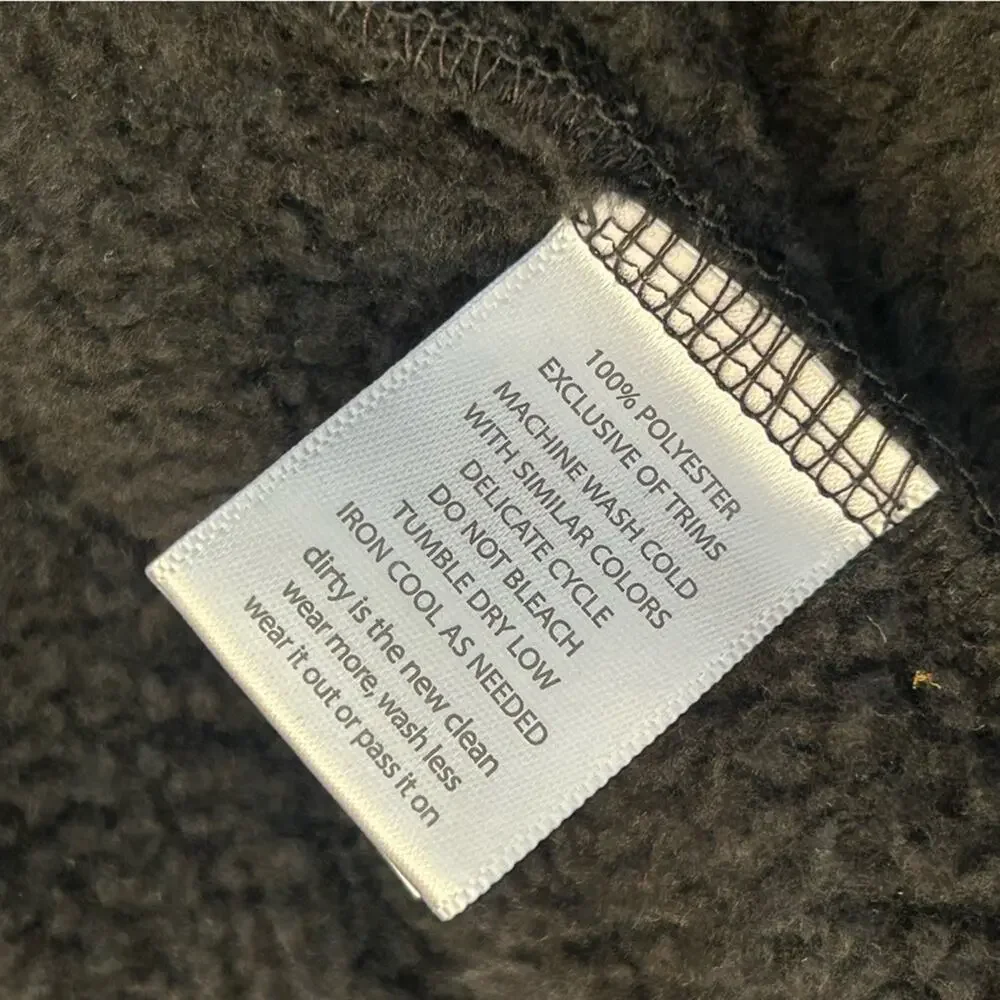 Toad&Co Men’s Large Full Zip Sweater Fleece Jacket Black Gray Heavyweight Casual